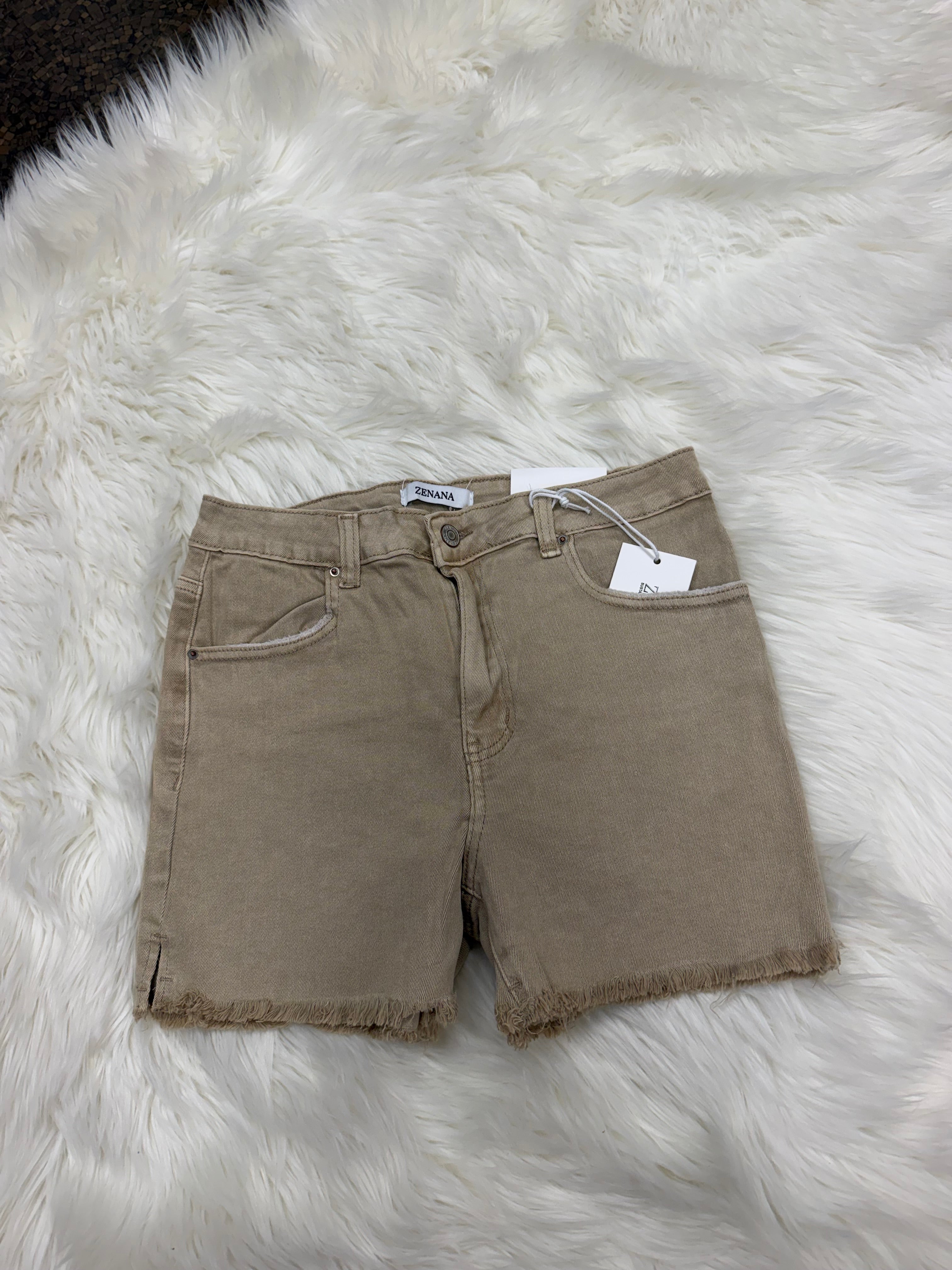 Neutral Tan Zenana Shorts